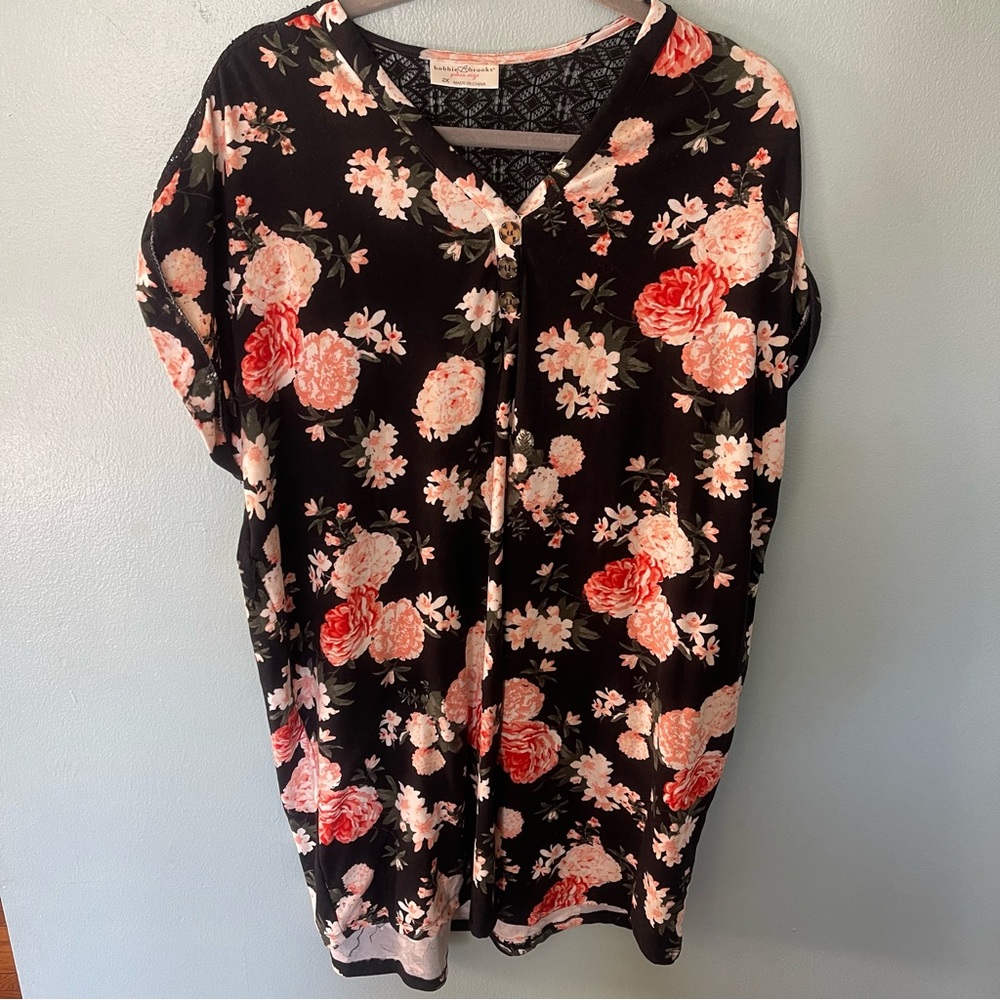 Bobbi & Brooks Floral Blouse size 2XL